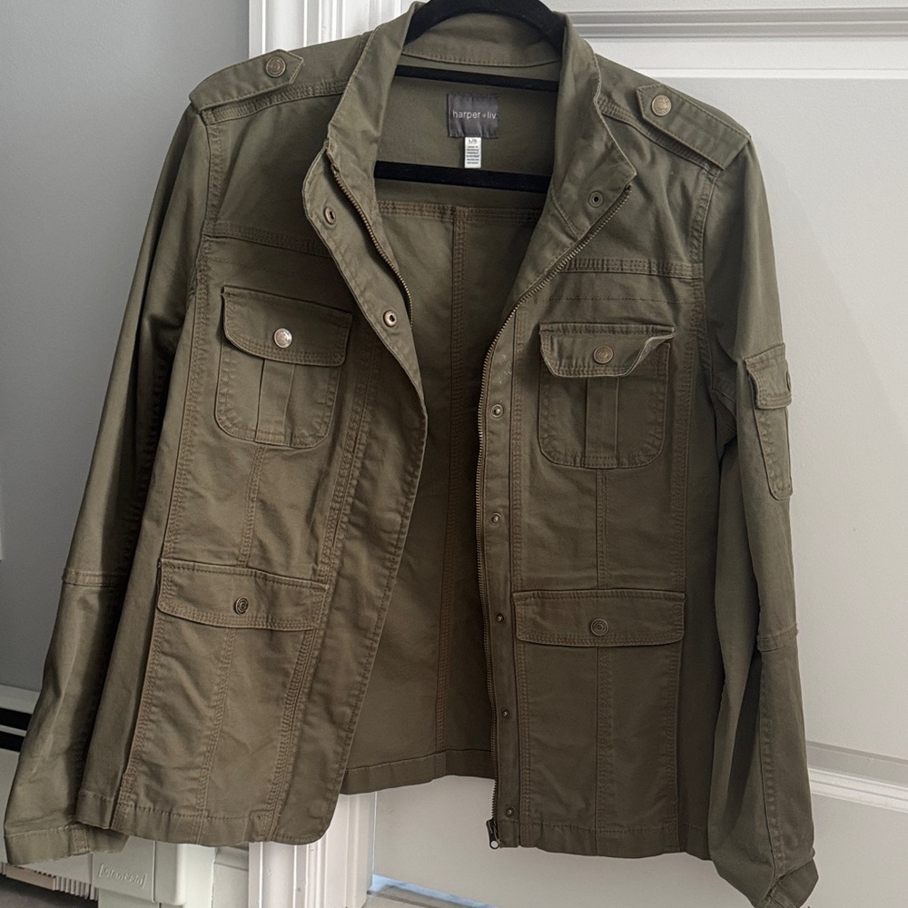 Khaki Utility Jacket for Women